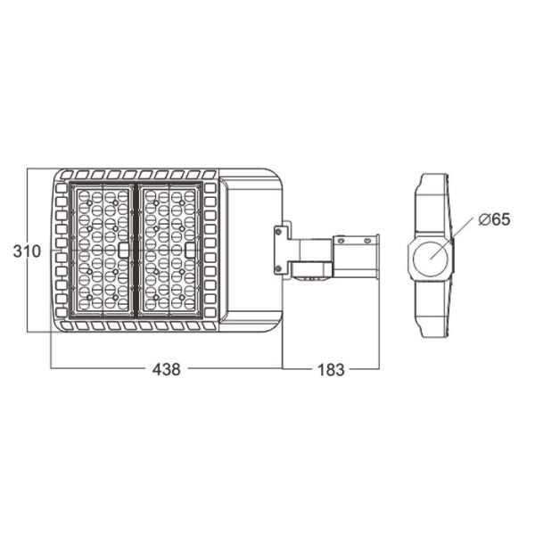 Waterproof 150W Led Street Light IP66 Shoebox Led Parking Lot Lights 5500K