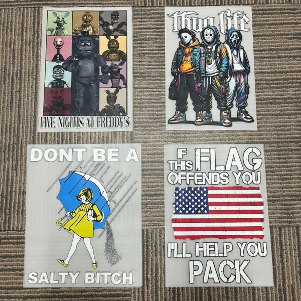 Wholesale Custom High Quality Machine Washable High Stretch DTF Heat Transfers with Customizable Designs