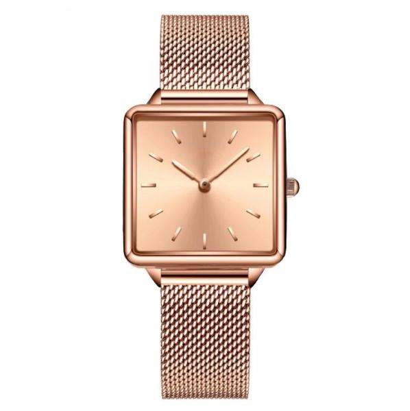 316L Stainless Steel Womens Fashion Watch Your Own Logo Square Case