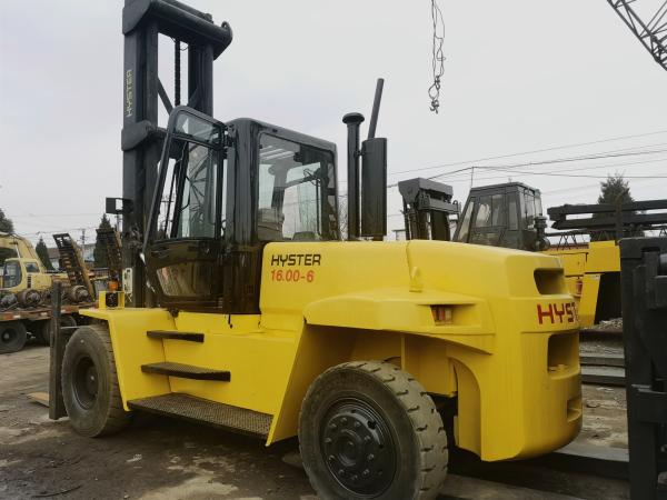 16000kg USA Hyster Used Industrial Forklift 12.00 R20 / 11.0-20 Tyre Size