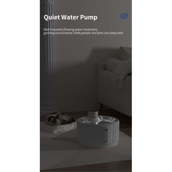 2.8L Intelligent Pet Water Dispenser for Cats and Dogs Smart Automatic Cat Fountain and Drinking Bowl Charge Power Source