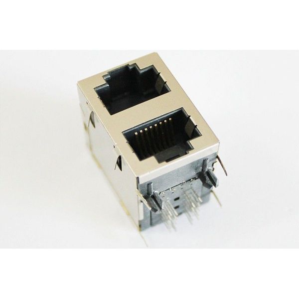 Штабелировать прямоугольного Multi разъема Pin RJ45 модульный, порт пользы 2 x 1 PDH