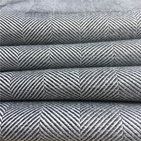 Polyester Woolen Made for Fashion Uniform Winter Coat Herringbone Stripes Fabric