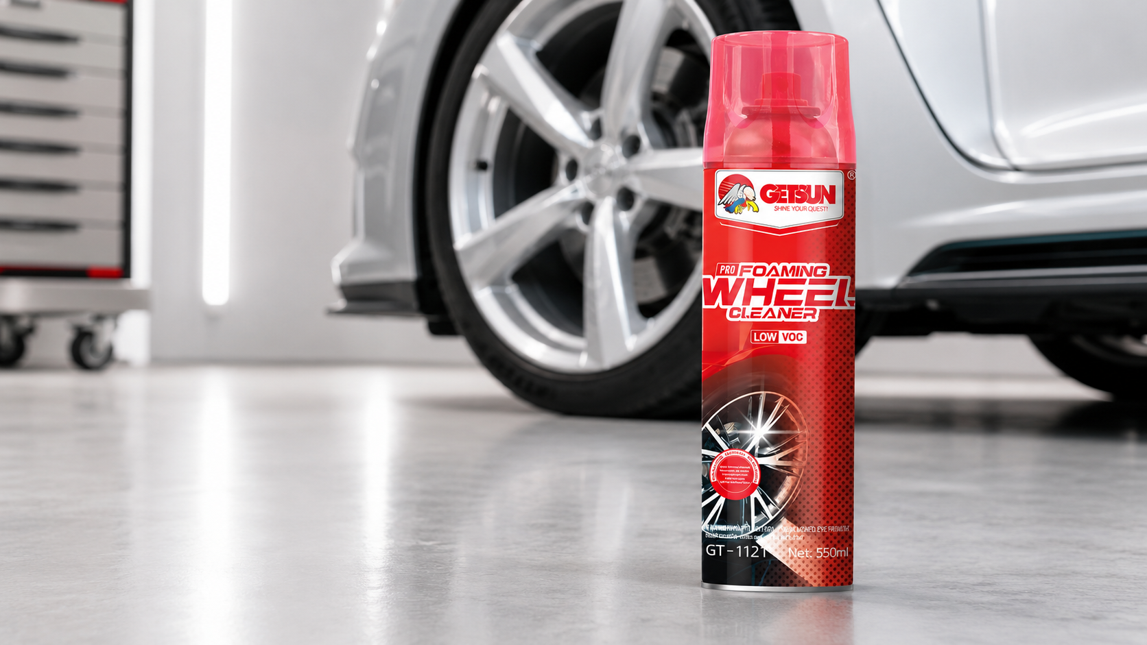 GETSUN 550ml Foaming Wheel Cleaner Spray for Cars Trucks and Motorcycles