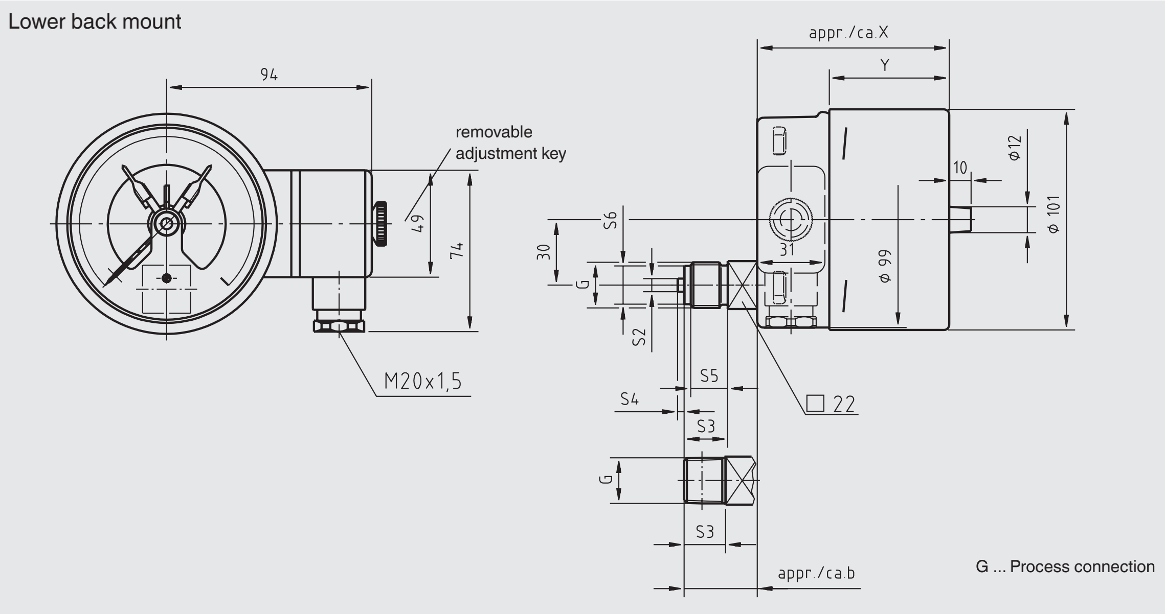 SUS 316 Electric Contact Pressure Gauges Diaphragm 60 Bar Flange Pressure Gauge