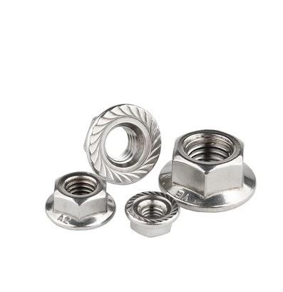 304 M8 Hex Lock Din6923 Auto-verrouillage Hexagon Flange Noix avec traitement de surface simple