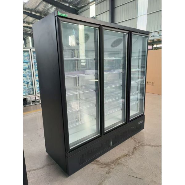 Commercial Upright Fridge 2 Glass Door Reach In Refrigerator Commercial Beverage Cooler