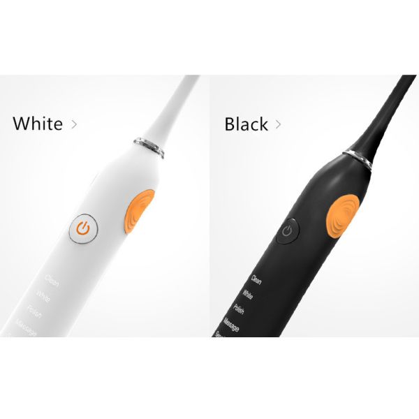 Waterproof Rechargeable Electric Toothbrush Tooth Whitening With Brush Heads Replacement Teeth Whitener Cleaning Oral