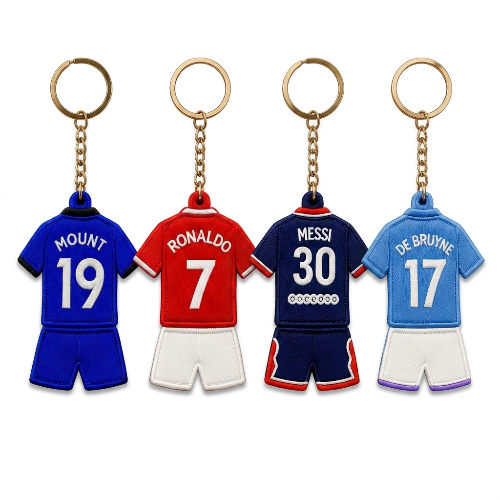 Customized Embroidery Large Pattern for System Complete Seamless Exquisite 3D Rubber Edging Lightweight Carabiner Keychain