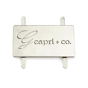 Customized Size Metal Logo Plate Tags for Handbags Personalized Branding and