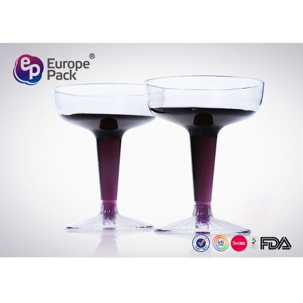 One Piece Plastic Champagne Glasses