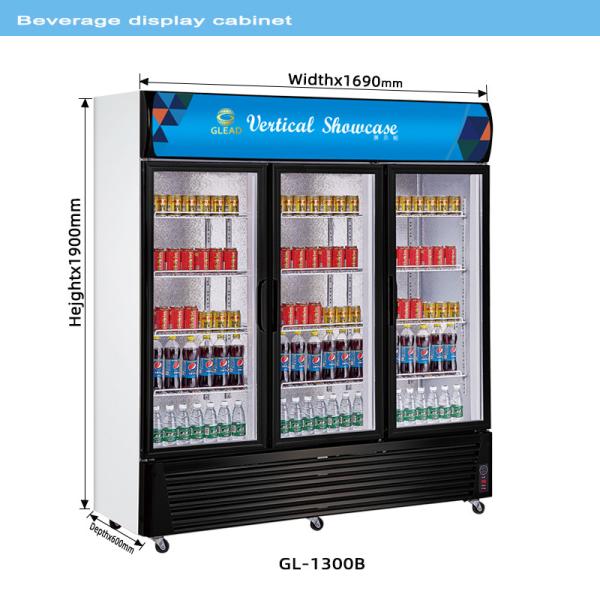 Frigorífico para exibição de bebidas de aço inoxidável de capacidade 210L Equipamento de refrigeração de restaurantes
