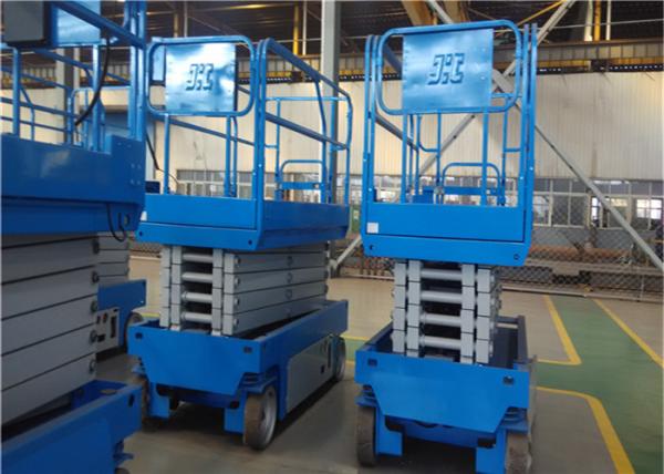 Power Pneumatic Upright Scissor Lift , Portable Scissor Lift Trojan Battery Incomparable Reliability