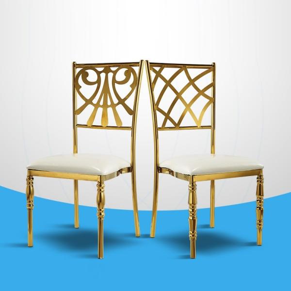 Rental Banquet Reception Stackable Stainless Steel frame wedding chair Chiavari chair