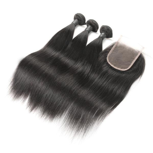Genuine Raw Indian Remy Human Hair Extension Weave No Synthetic Hair
