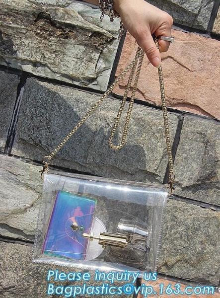 Fashion PVC Tote Bag Shoulder Handbag Transparent PVC Beach Bag, Fashion transparent pvc ladies shoulder bag crossbody s