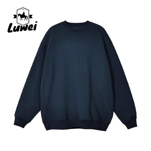 Premium Cut and Sew Oversized Blanket Crew Neck Heavyweight Felpa Essentials Vintage Sweatshirt Men Hoodies