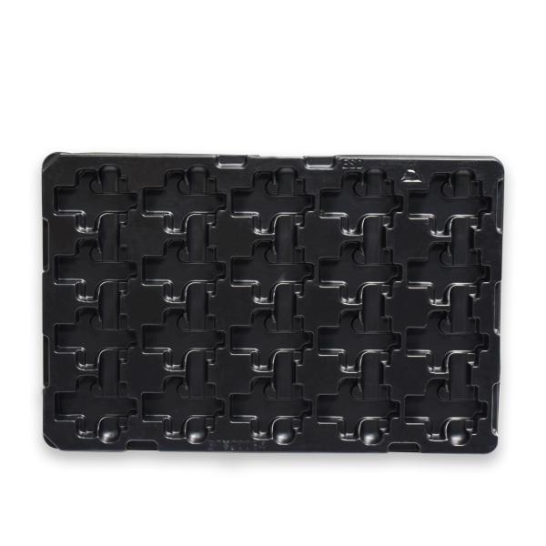 Customized Disposable Black PS Anti Static Automotive Piston Accessories Auto Parts Electronic ESD Plastic Cells Tray