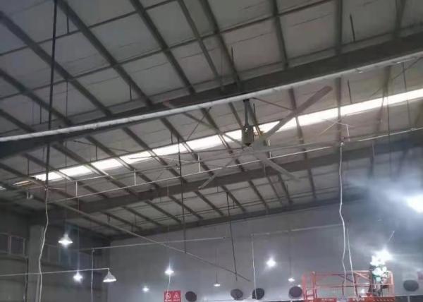 Lâmina de alumínio Ventilador de teto HVL Industrial para depósito de agrotóxicos Ventilador de motor PMSM