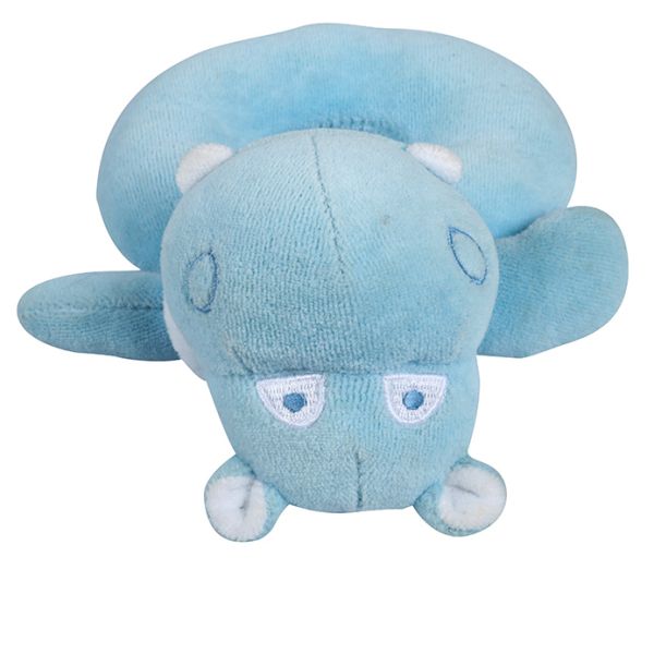 Light Blue Newborn Plush Toys Hippo Shape Machine Washable 6 Inch Height 36G