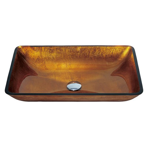 Gold Countertop Mounted Bathroom Wash Basins Smooth Interior And Exterior Handmade