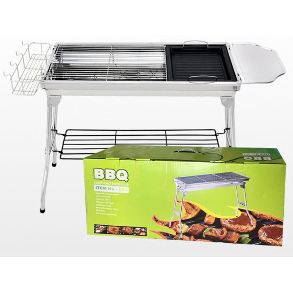 73*33.5*70cm Barbecue Outdoor Stainless Steel Barbecue Grill BBQ Carbon Grill Portable Folding Grill