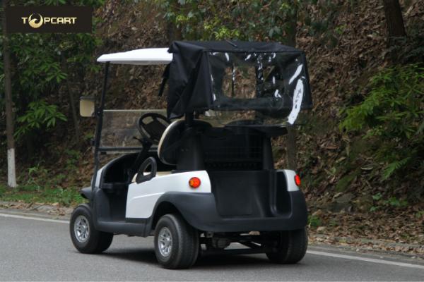 AC System 2 Passenger Golf Buggy With Rear Cover , Automotive Paint Body Finish
