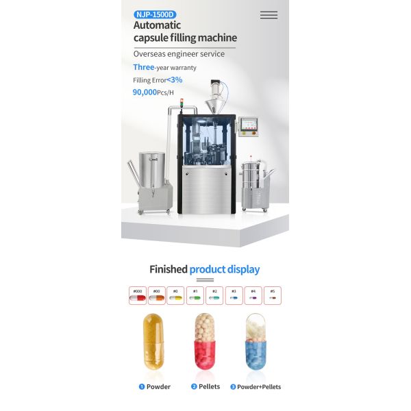 Желатиновый порошок Автоматическая машина для наполнения капсул Оборудование для наполнения Pharma