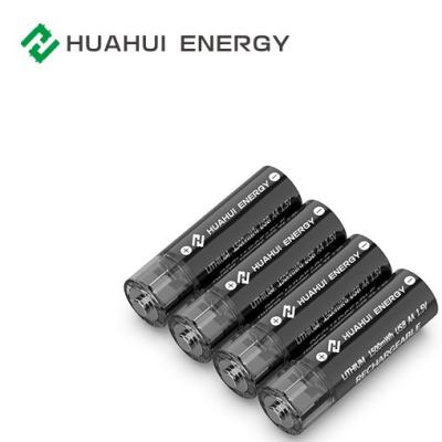 Large Capacity 1000mAh 1.5V Li Ion Battery , Double AA 03 Rechargeable USB Battery