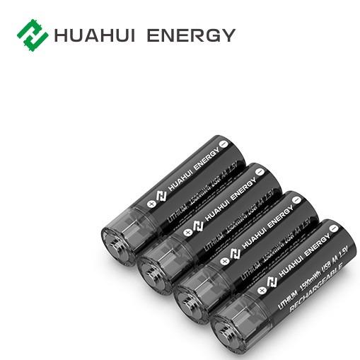 1.5V 1000mAh Li Ion Rechargeable USB Battery , AA 03 18650 Lithium Ion Battery