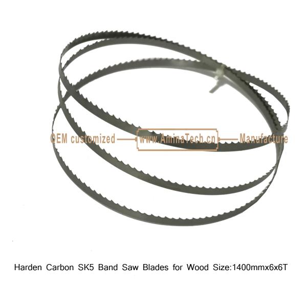 Carbon SK5 Band Saw Blade for Wood   Size :1400mm x6x6T