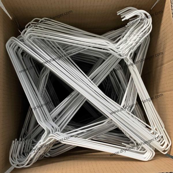 3.2mm 16inch Plastic Coated Wire Hanger For Dry Cleaner