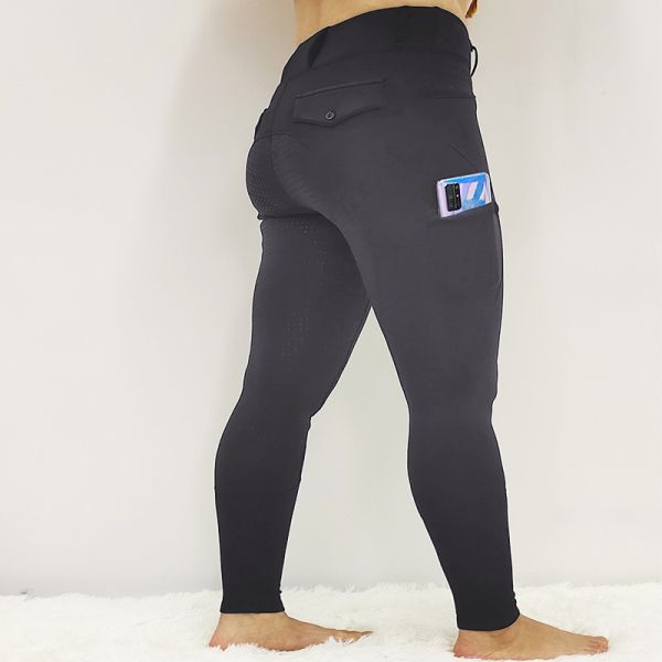 Почищенное щеткой гетры верховой езды зимы сжатие места серых полное для женщин