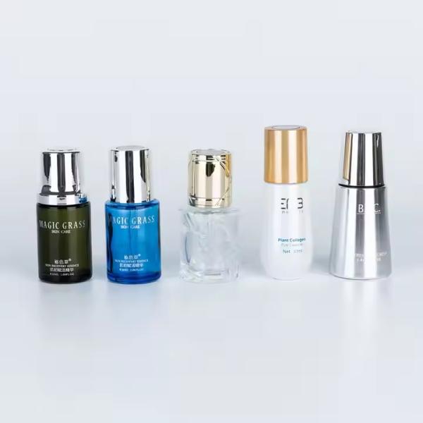 Disc Cap 30ml Glass Dropper Bottles Skincare Packaging Light Blocking Design (MC-610)