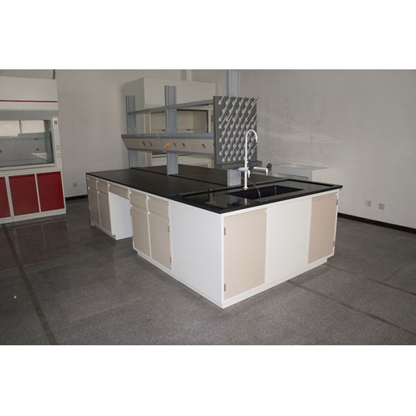 Heat resistance corner countertop undermount sink for hospital lab furniture