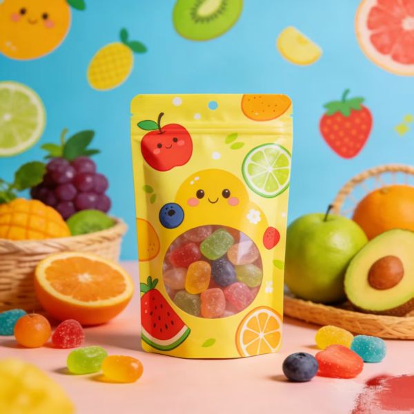 MOQ 100 Digital Printing Customized Design Free Design by AI Food Packaging Candy , Sugar Stand up Bags