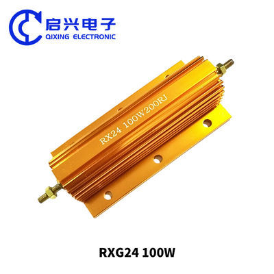 RX24 Gold Aluminum Housed Wirewound Power Resistor 50W 200 Ohm Decode Resistor
