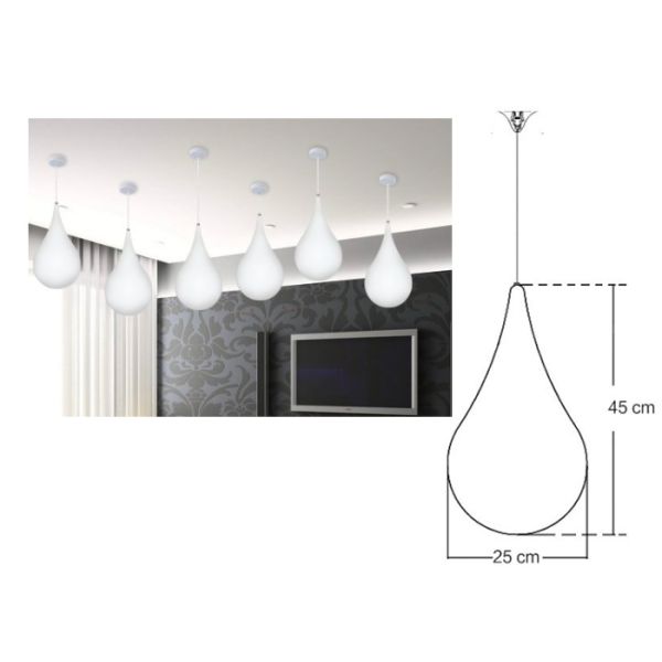 Hanging Water Drop Shaped Deco Lighting Room / Shop Use Funny Colorful Design
