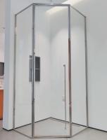 Cuarto de ducha puerta de vidrio de separación de acero inoxidable 304 material tipo diamante marco completo