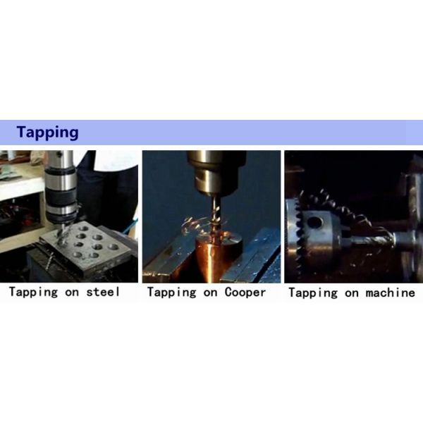 DIN 2181 Hand HSS Machine Taps M2 Material With Straight Flute Titanium Coating