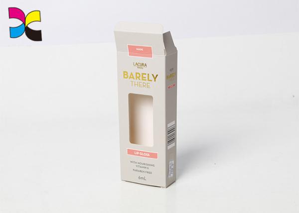 Baby Pink Toothpaste Custom Printed Corrugated Boxes Golden Foil Product With Window