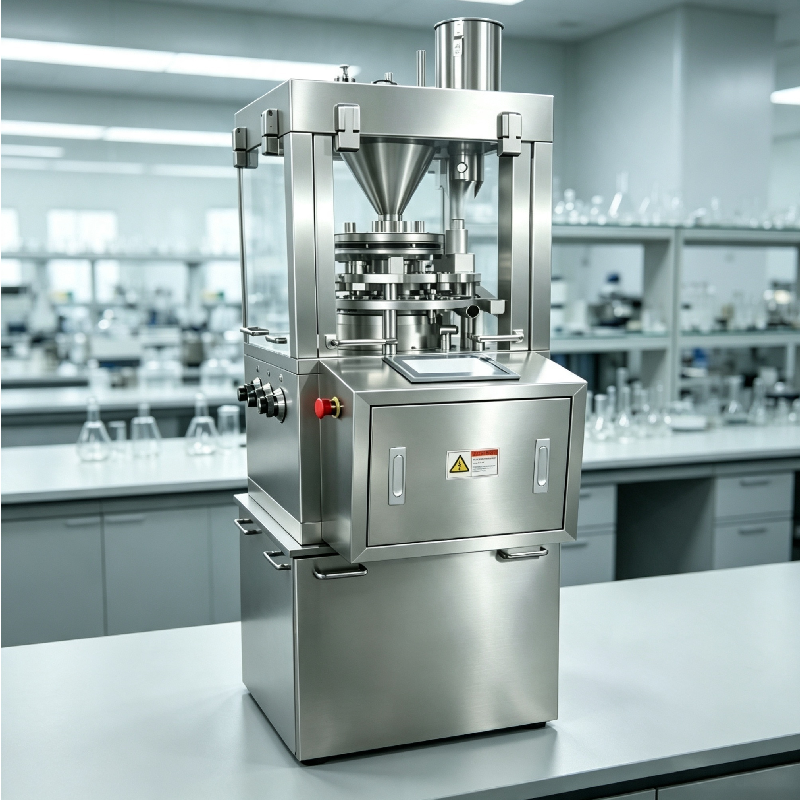 Pre-Compression 8 Station Laboratory Rotary Tablet Press Machine 80KN For