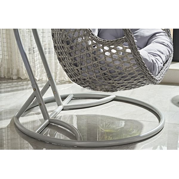 Outdoor Space Water Drop Shape Swing Chair Wicker Furniture for Modern Design Leisure
