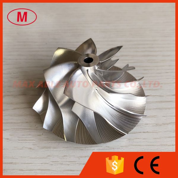 GT15-25 50.00/68.01mm 7+7 blades high performance point milling air curve milling/aluminum 2618/billet compressor wheel