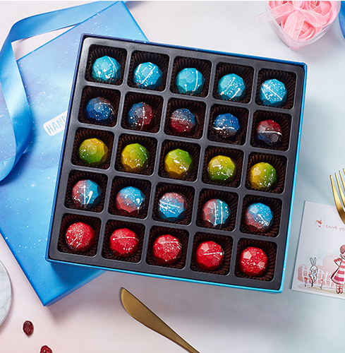 Современная роскошная коробка из CMYK-карточной коробки для романтической свадебной упаковки шоколада