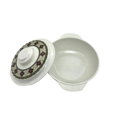 Ripple Melamine Salad Bowl With Lid Non Toxic 7.5 531 Series CE