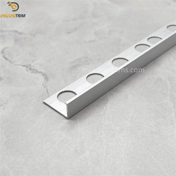 12mm Aluminium Tile Trim Metal Tile Trims Polish Silver Finishing Factory