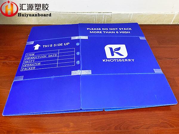 Blue Corrugated Plastic Packaging Boxes , Collapsible Corrugated Plastic Boxes