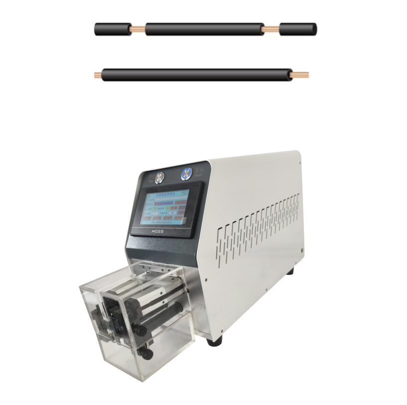 Compact 300W Power Wire Harness Cable Cutter and Stripper Machine with 5 Layers Strip and 47.3 Inch PLC Screen