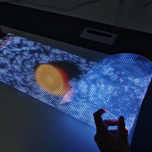 P6 Transparent LED Glass Display Film  Flexible Screen for High-End Retail & Offices